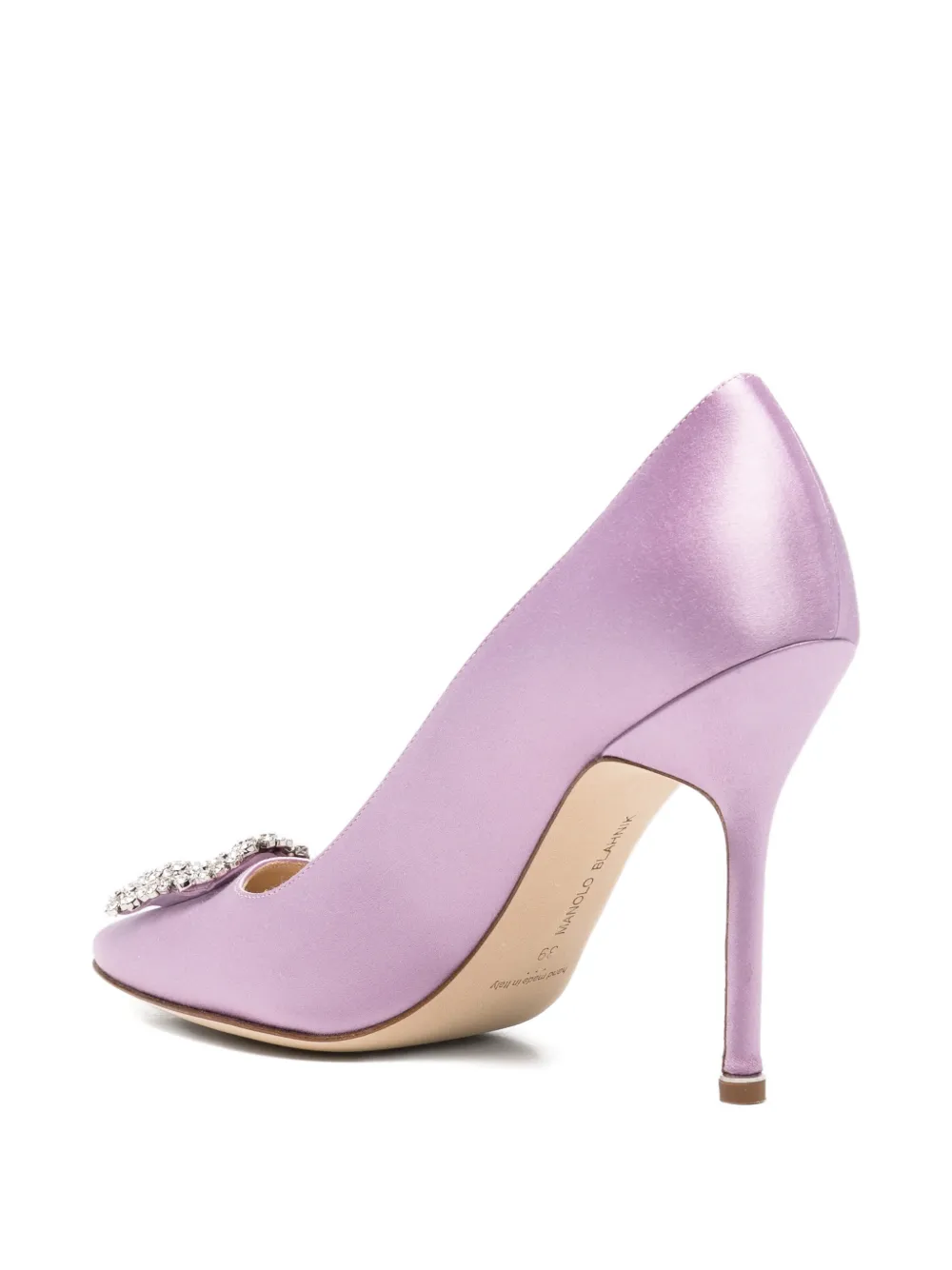 Manolo Blahnik Hangisi crysta-embellished pumps Paars