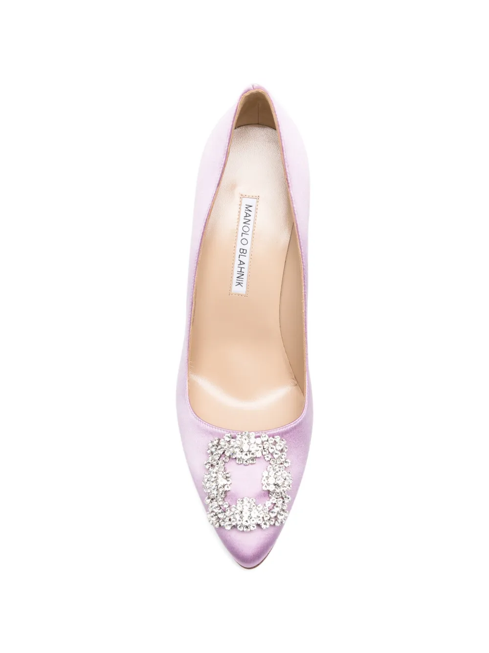 Manolo Blahnik Hangisi crysta-embellished pumps Paars