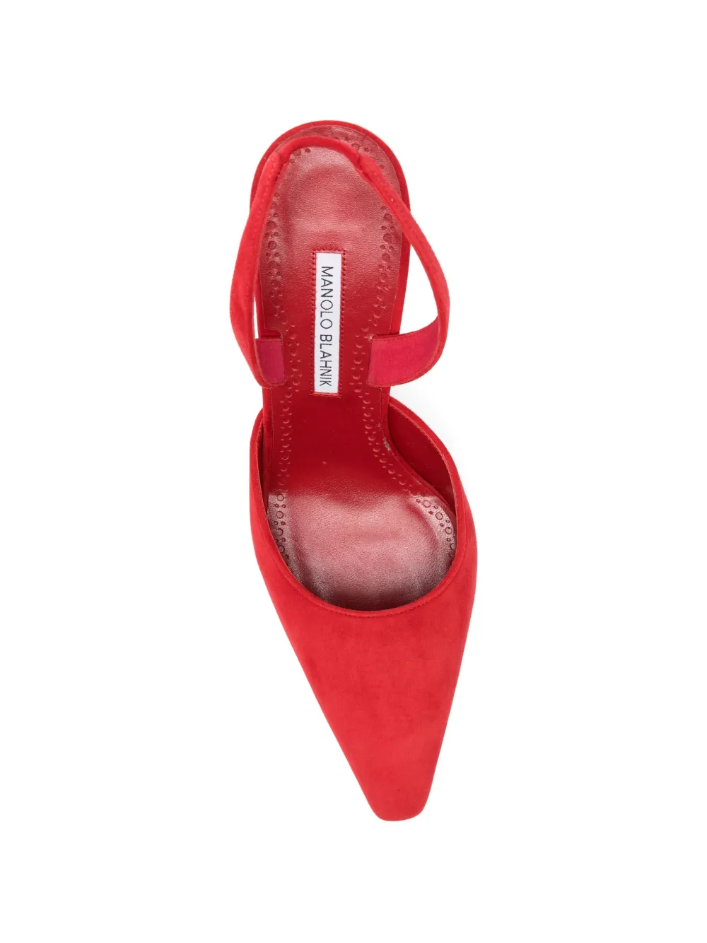 Manolo Blahnik Borelapla suède slingback pumps Rood