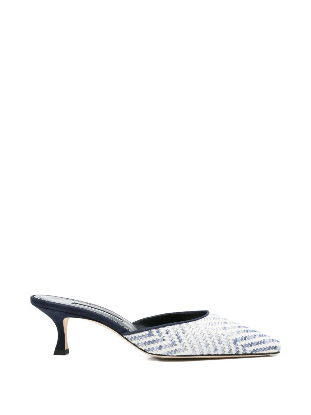 Manolo Blahnik Carolynemu raffia mules Wit