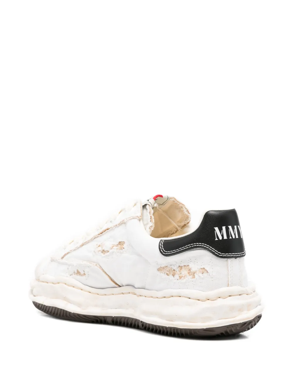 Maison MIHARA YASUHIRO ripp-effect lace-up sneakers Beige
