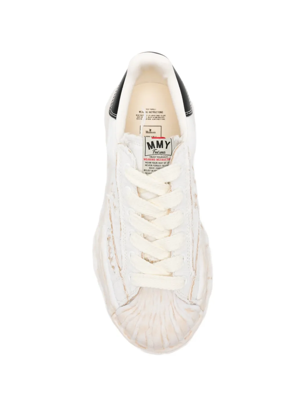 Maison MIHARA YASUHIRO ripp-effect lace-up sneakers Beige