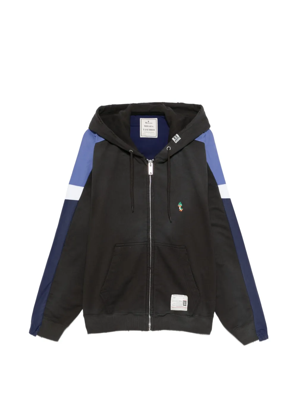 Maison MIHARA YASUHIRO zip-up panelled jacket - Nero