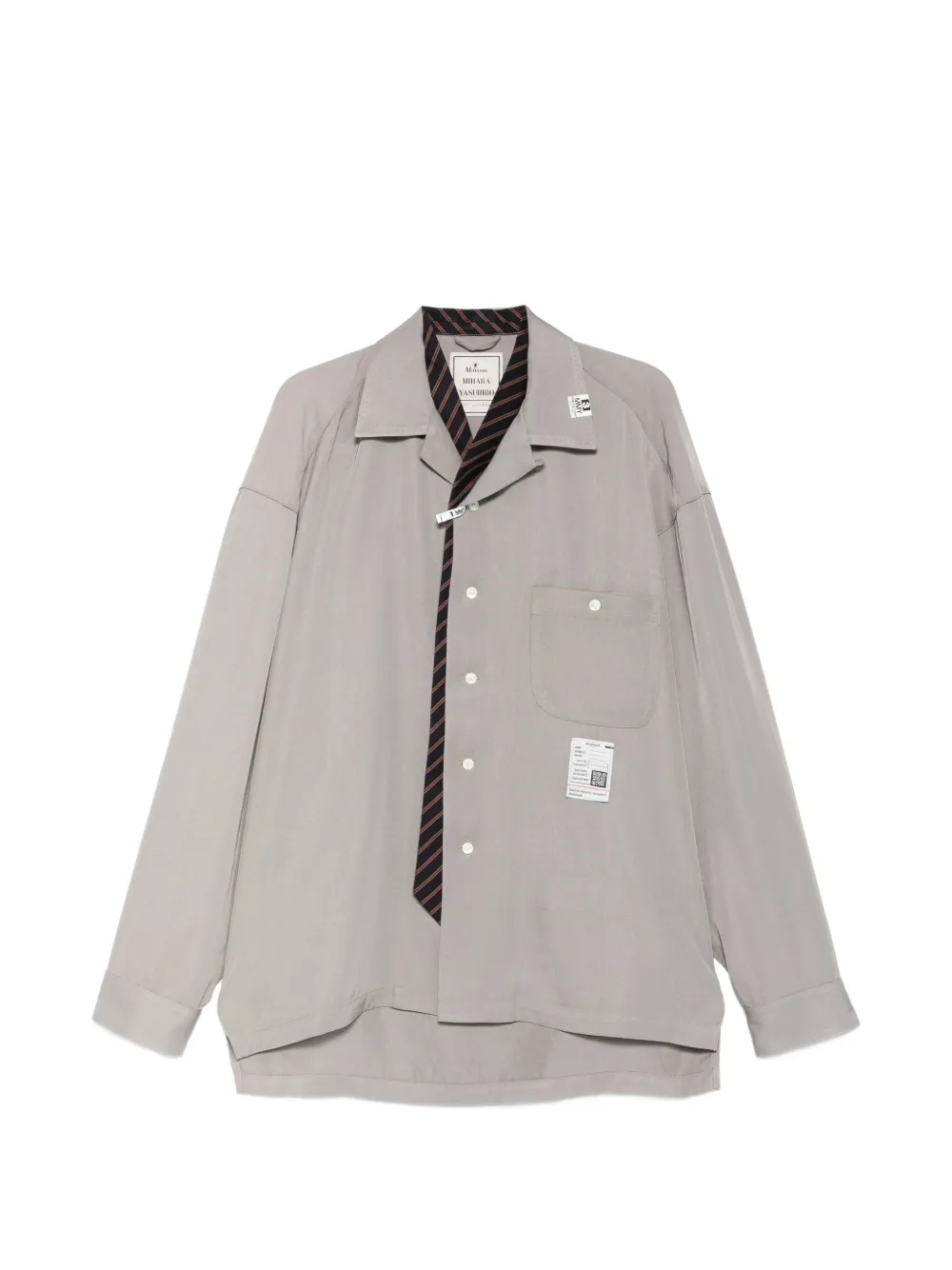 Maison MIHARA YASUHIRO Camicia con applicazione - Grigio