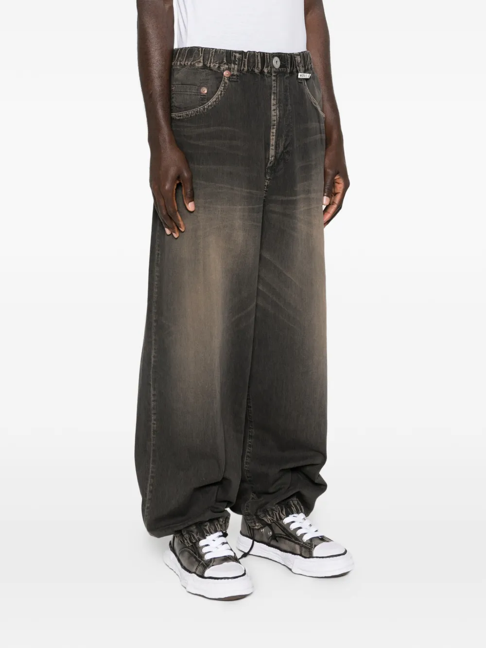 Maison MIHARA YASUHIRO Jeans met trekkoord en wijde pijpen Grijs