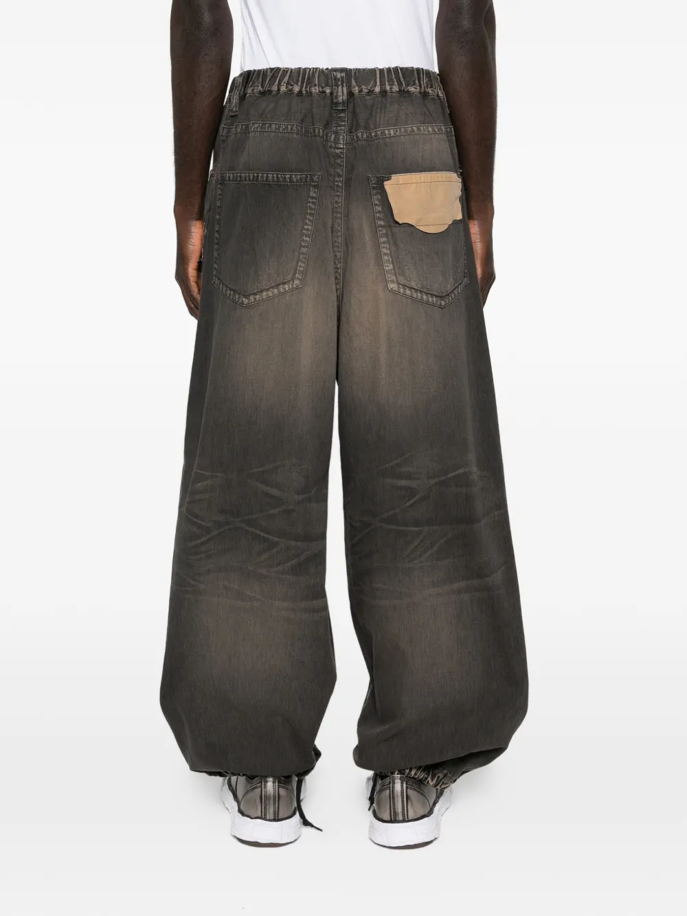 Maison MIHARA YASUHIRO Jeans met trekkoord en wijde pijpen Grijs