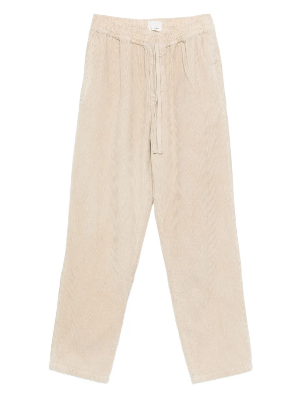 ISABEL MARANT drawstring corduroy straight trousers | Neutrals | Image 1