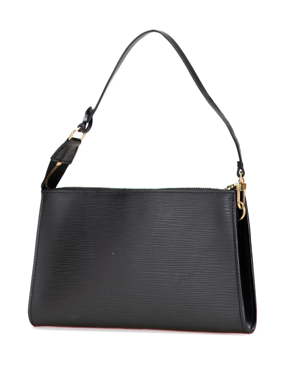 Pre-owned Louis Vuitton 2001 Epi Pochette Accessoires Shoulder Bag In Black