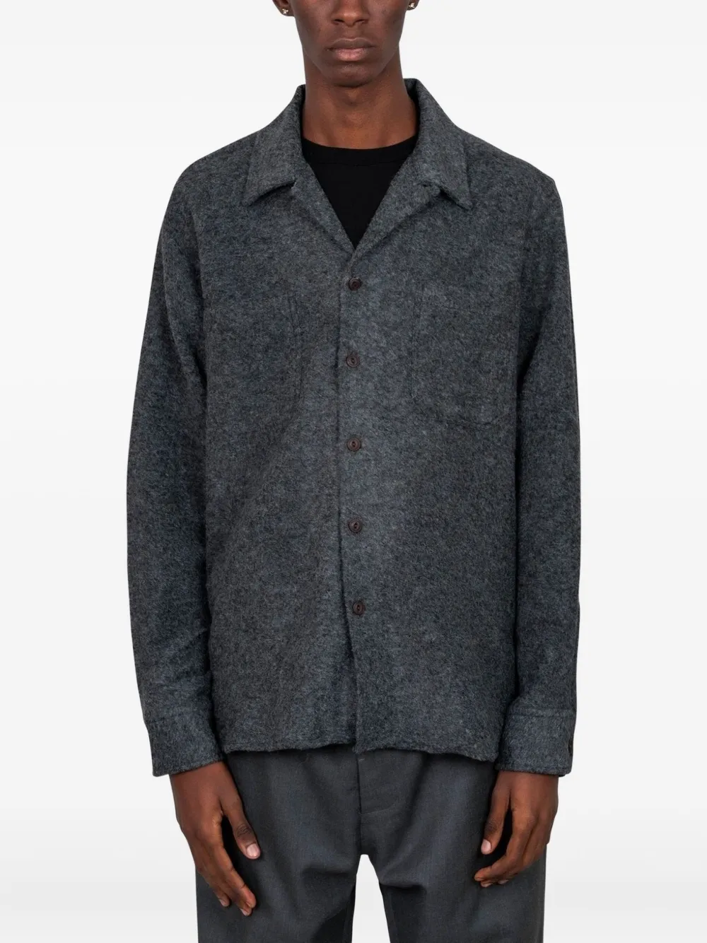 Universal Works button-up shirt | Grey | Image 1