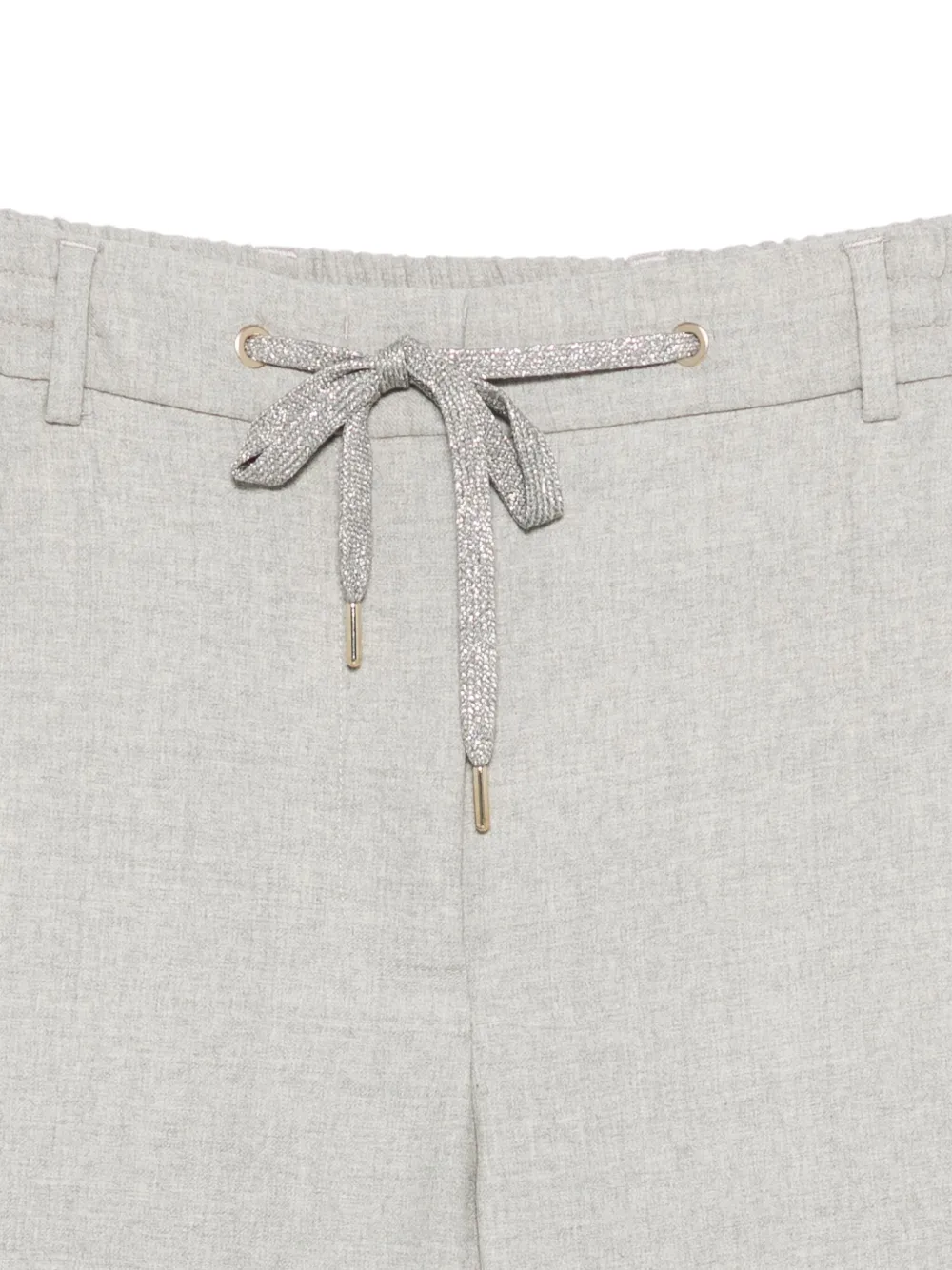 Eleventy Drawstring-waist Trousers In Gray