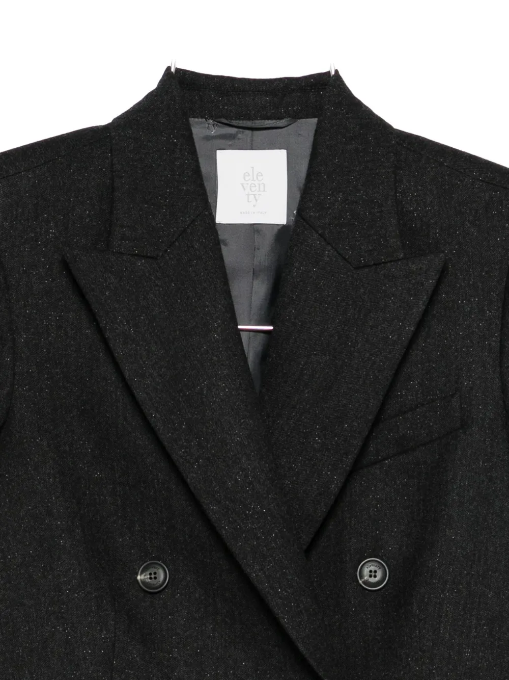 Eleventy Double-breasted Blazer In Black