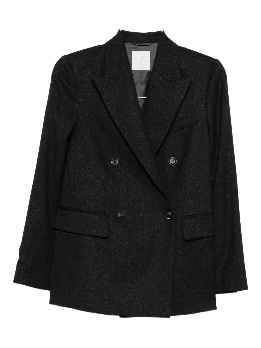 Eleventy Double-breasted Blazer In Black