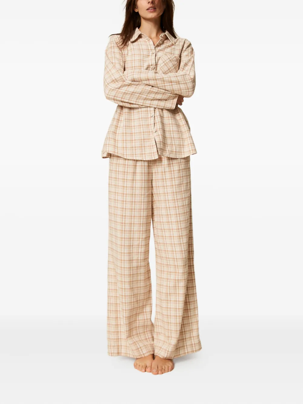 TWINSET Mannish check pyjama trousers and top | Pyjama Tops | Image 2