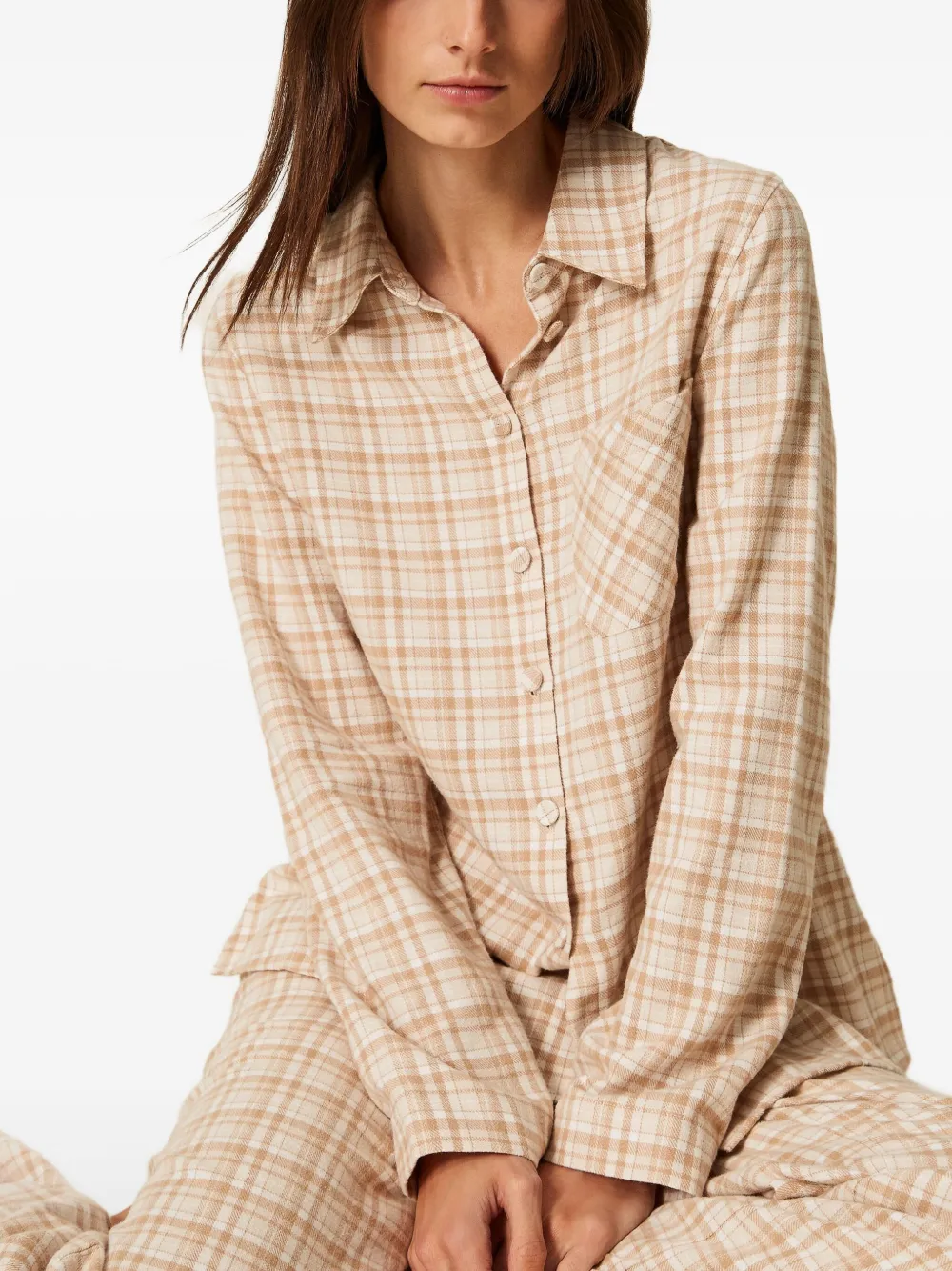 TWINSET Mannish check pyjama trousers and top | Pyjama Tops | Image 2