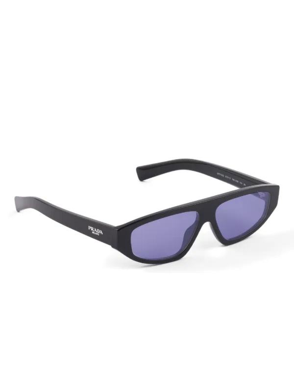Prada Eyewear スクエアフレーム サングラス | ブラック | FARFETCH JP