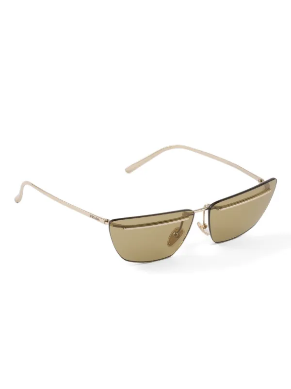 Prada Eyewear metal-frame cat-eye Sunglasses | Gold