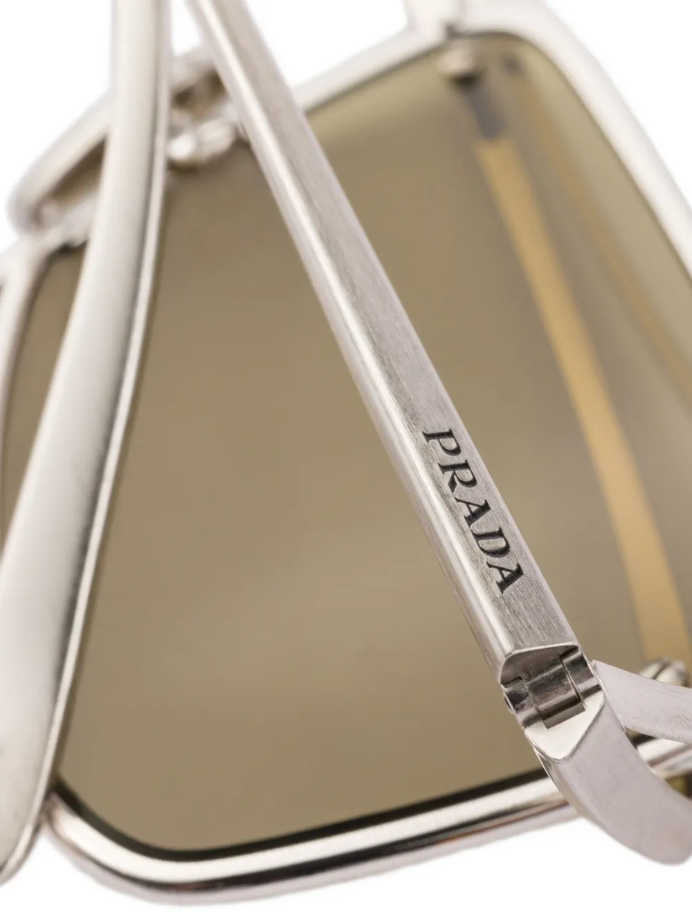 Prada Eyewear double-bridge square sunglasses Grijs