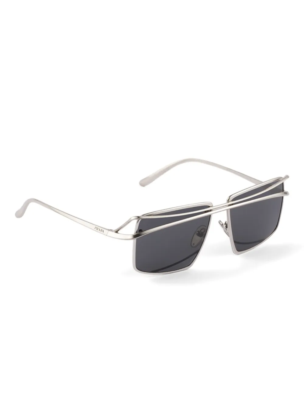 Prada Eyewear double-bar square-frame sunglasses Grijs