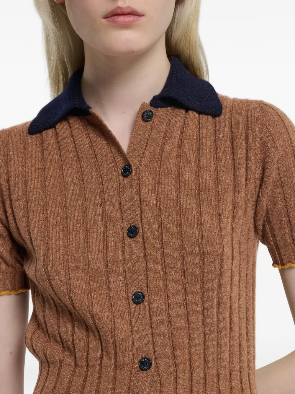 Barrie Geribbelde midi-jurk Bruin