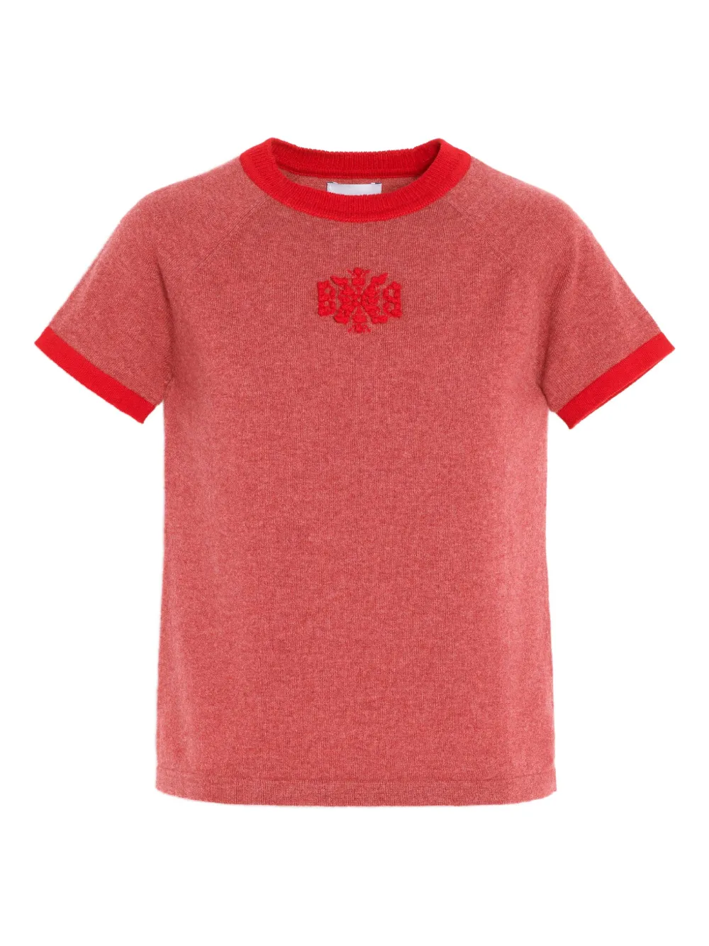 Barrie Kasjmier T-shirt met B-logo Rood