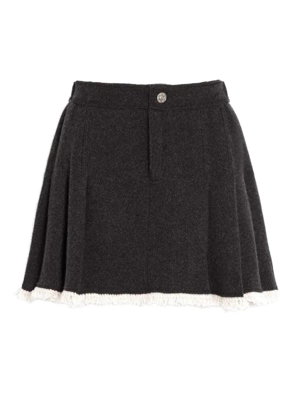 Barrie pleated cashmere-blend mini skirt Zwart