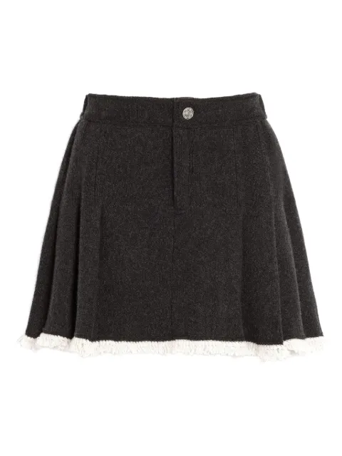 Barrie pleated cashmere-blend mini skirt