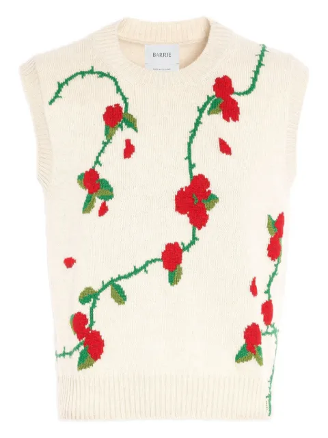 Barrie floral-jacquard sleeveless sweater