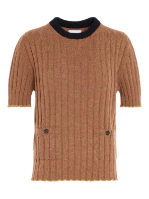 Barrie Bロゴ カシミアTシャツ | レッド | FARFETCH JP