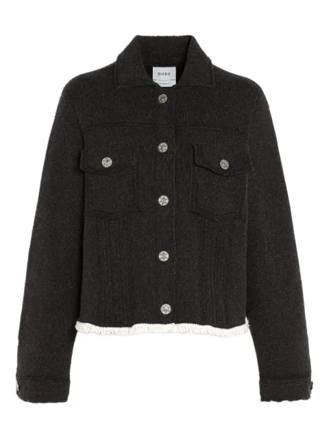 Barrie pleated-hem button-front jacket