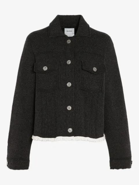 Barrie pleated-detail button jacket