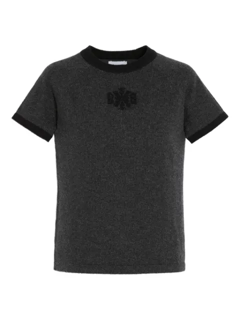 Barrie embroidered cashmere T-shirt