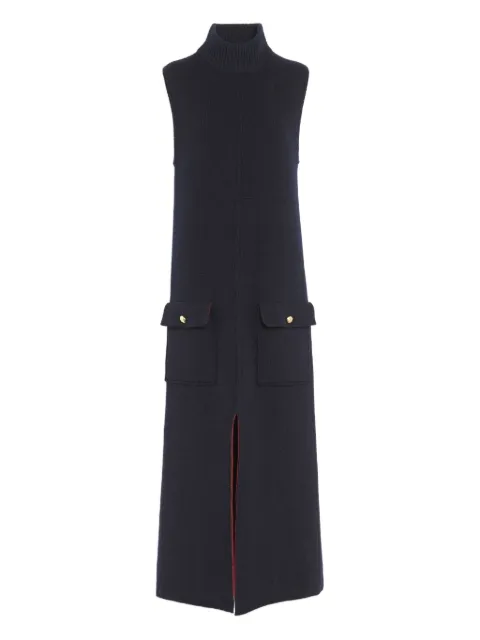 Barrie turtleneck pocket midi dress