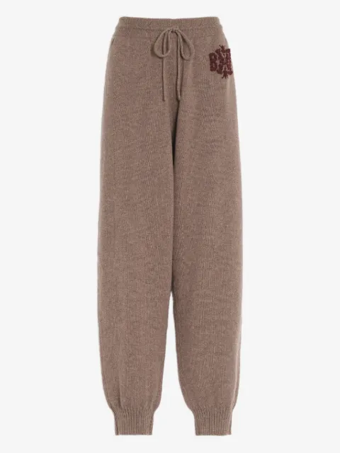 Barrie embroidered-logo knitted trousers