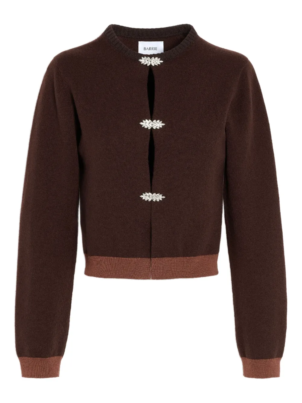 Barrie Kasjmier vest met detail Bruin