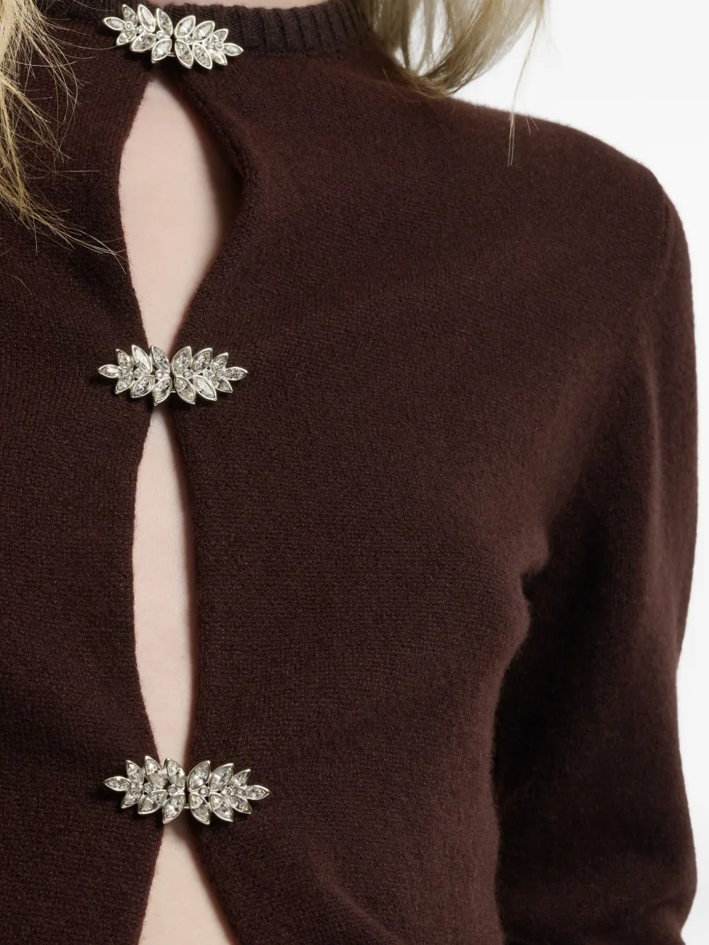Barrie Kasjmier vest met detail Bruin