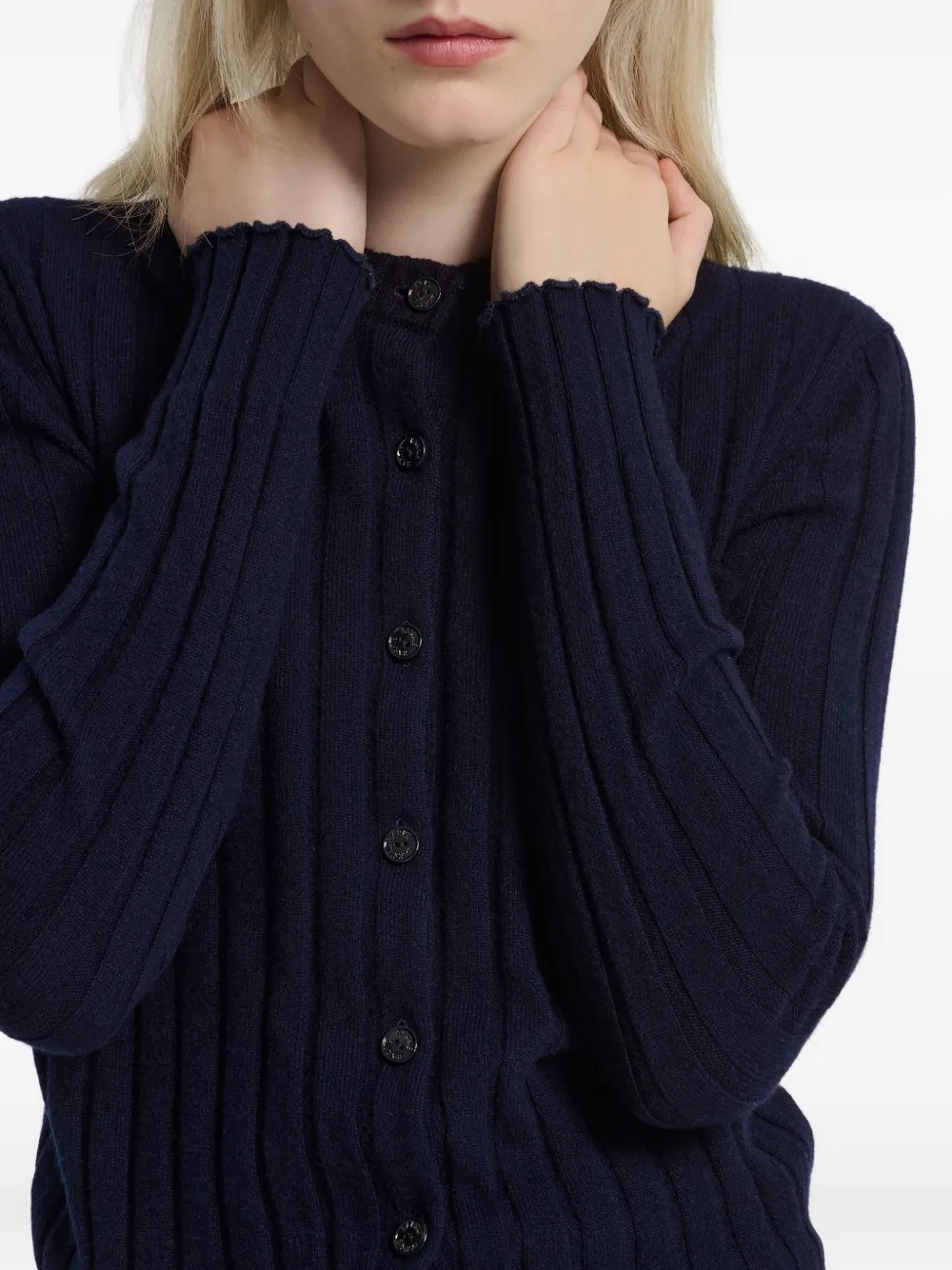 Barrie Geribbeld vest Blauw