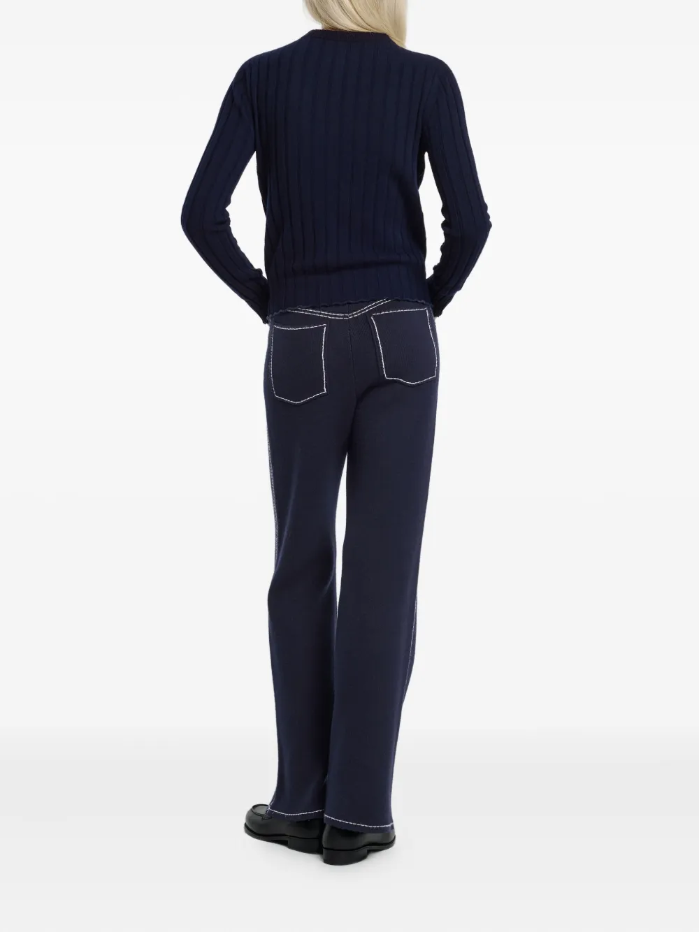 Barrie Geribbeld vest Blauw