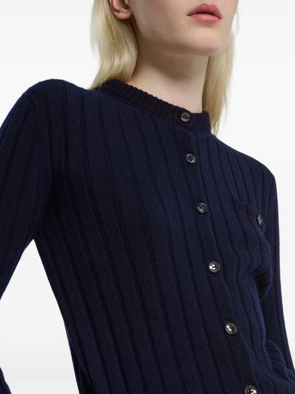 Barrie Geribbeld vest Blauw