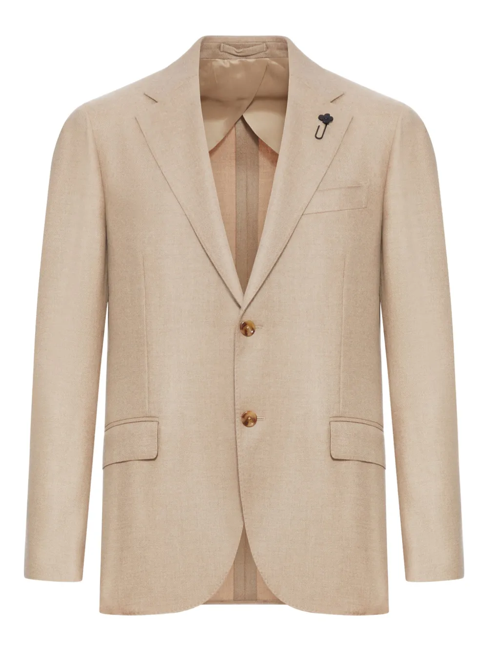 Lardini cashmere two-button blazer Beige