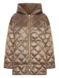 Max Mara quilted alpaca-lined hoodie jacket - Brown