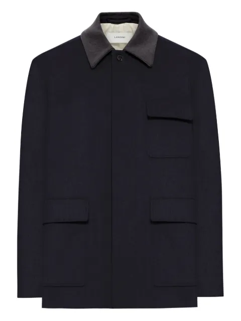 Lardini wool contrast-collar jacket