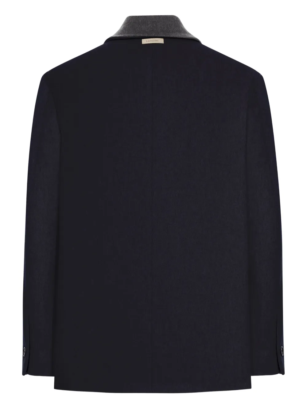 Lardini wool contrast-collar jacket Blauw