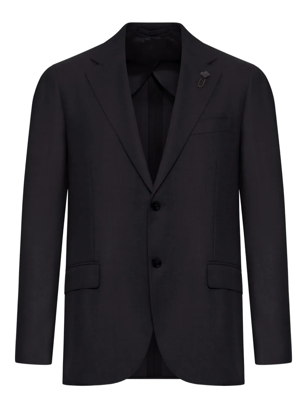 Lardini cashmere two-button blazer Zwart