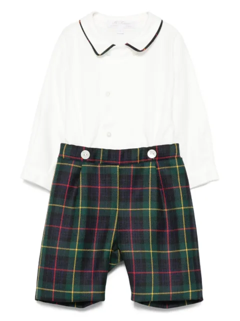 Mariella Ferrari plaid cotton shorts set