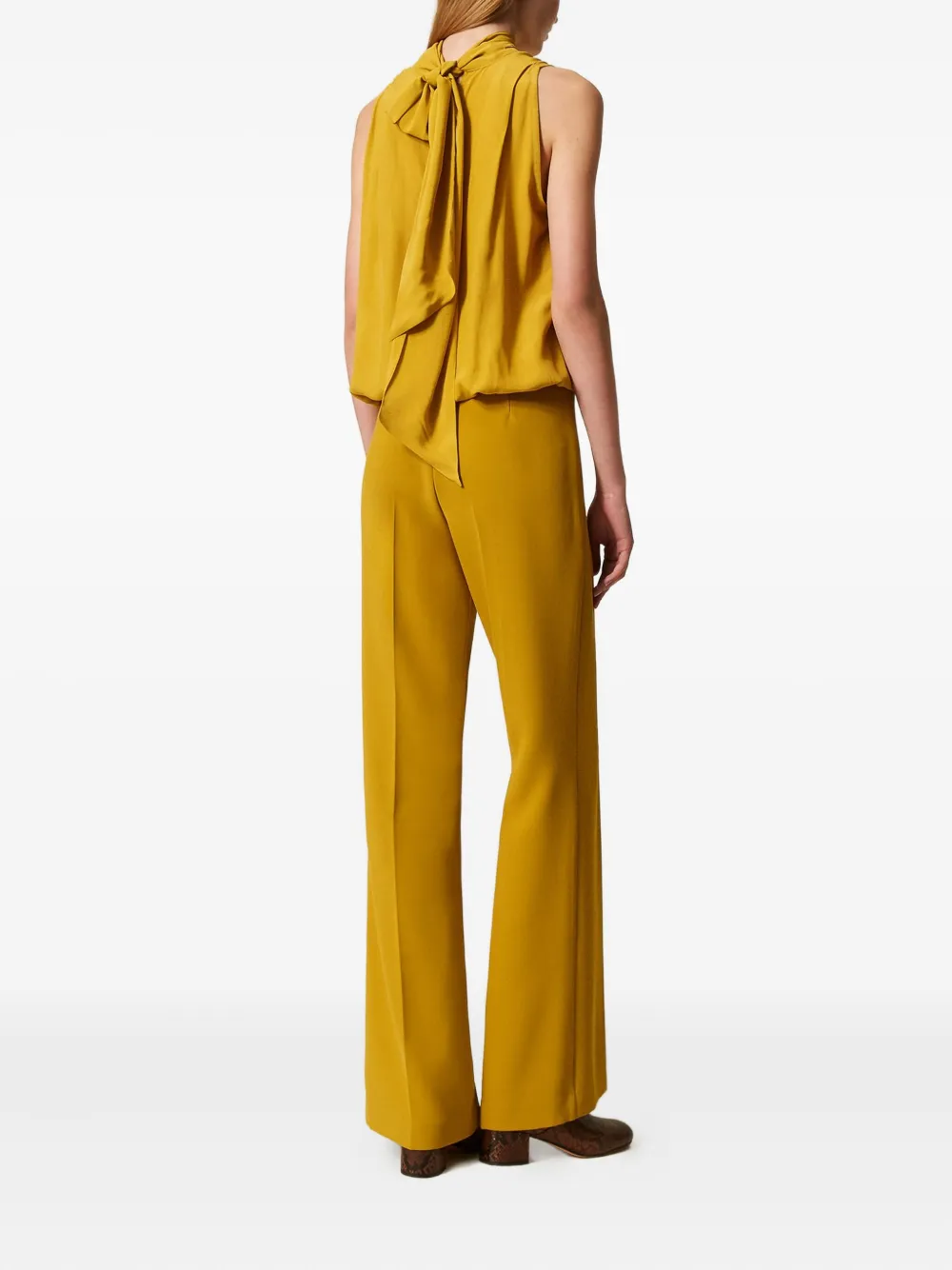TWINSET Crêpe broek Geel