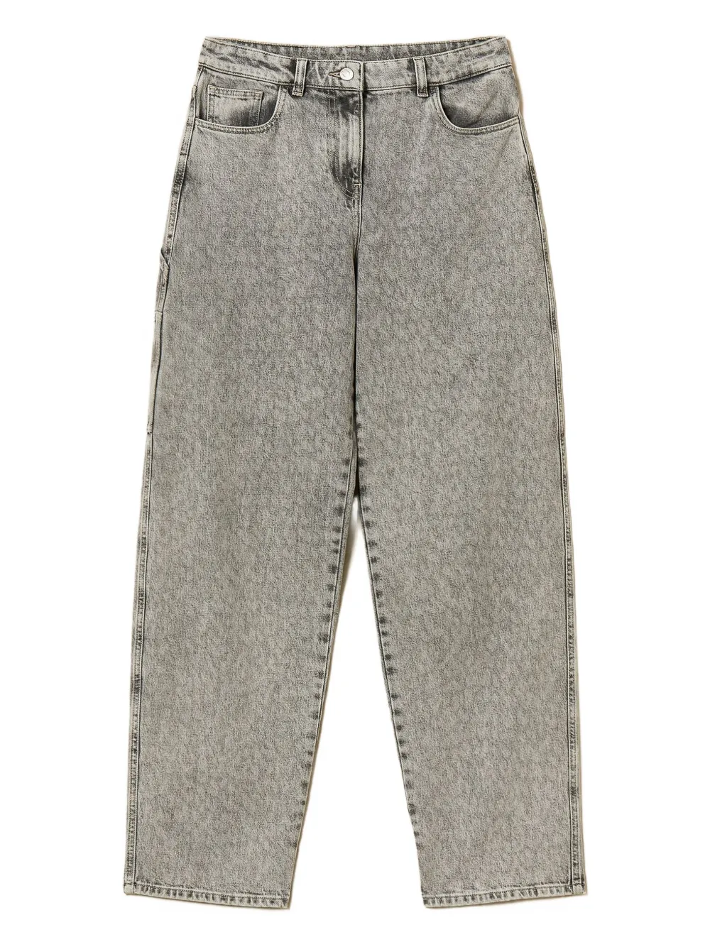 TWINSET Jeans met logopatch en cargo zak Grijs