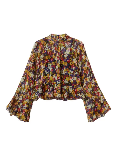 TWINSET floral-print bell-sleeve blouse