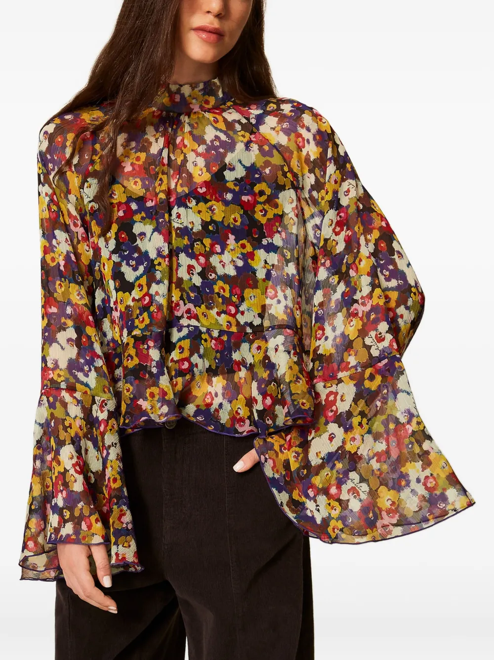 TWINSET Blouse met bloemenprint - Bruin