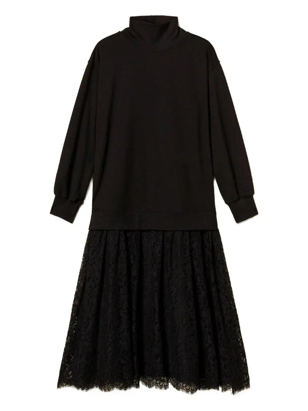 TWINSET fleece midi dress - Nero