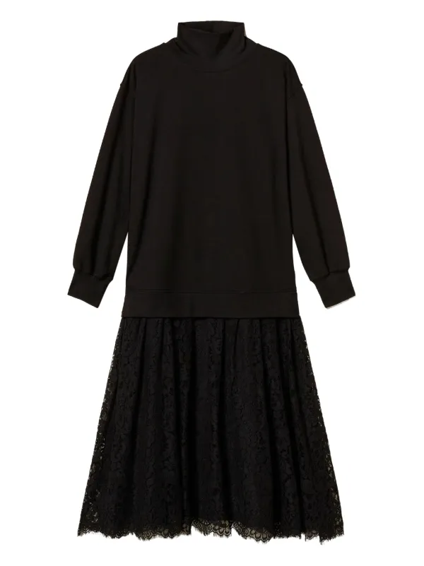 knee length dresses for ladies Mocha Fleece Hooded Maternity Midi Dress – PinkBlush main image 0